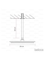 Chuveiro Ducha Slim Quadrado De Teto 20x20cm Dourado Belcca - Cdt01-dr