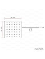 Chuveiro Ducha Slim Quadrado De Teto 20x20cm Dourado Belcca - Cdt01-dr