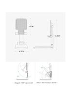 Suporte Para Celular Tablet De Mesa Dobrável Ajustável Je24