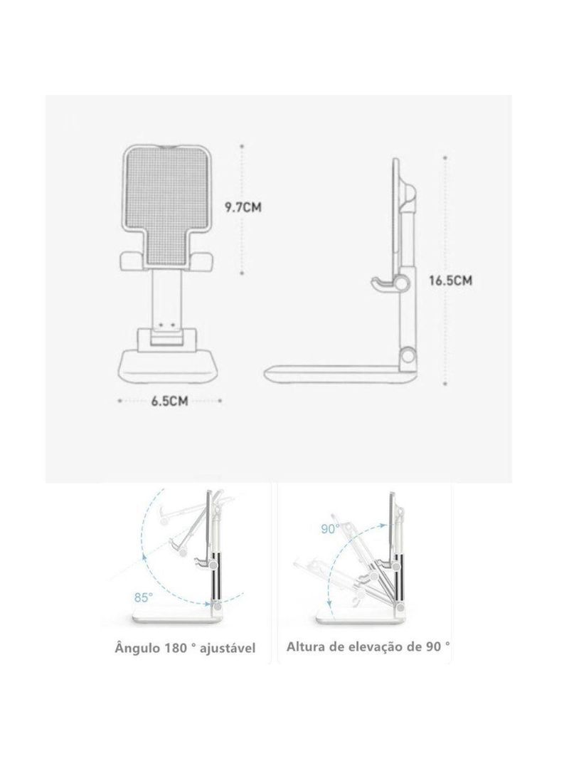 Suporte Para Celular Tablet De Mesa Dobrável Ajustável Je24
