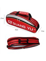 Mochila Raqueteira Tênis Esportiva Multiuso Bolsa Dupla Raquete Beach Badminton Bolsos Alça Profissional Vermelha