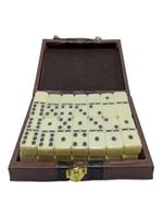 Domino Profissional 28 Pecas Osso Com Maleta Luxo Jogo Profissional Estojo Caixa Completo