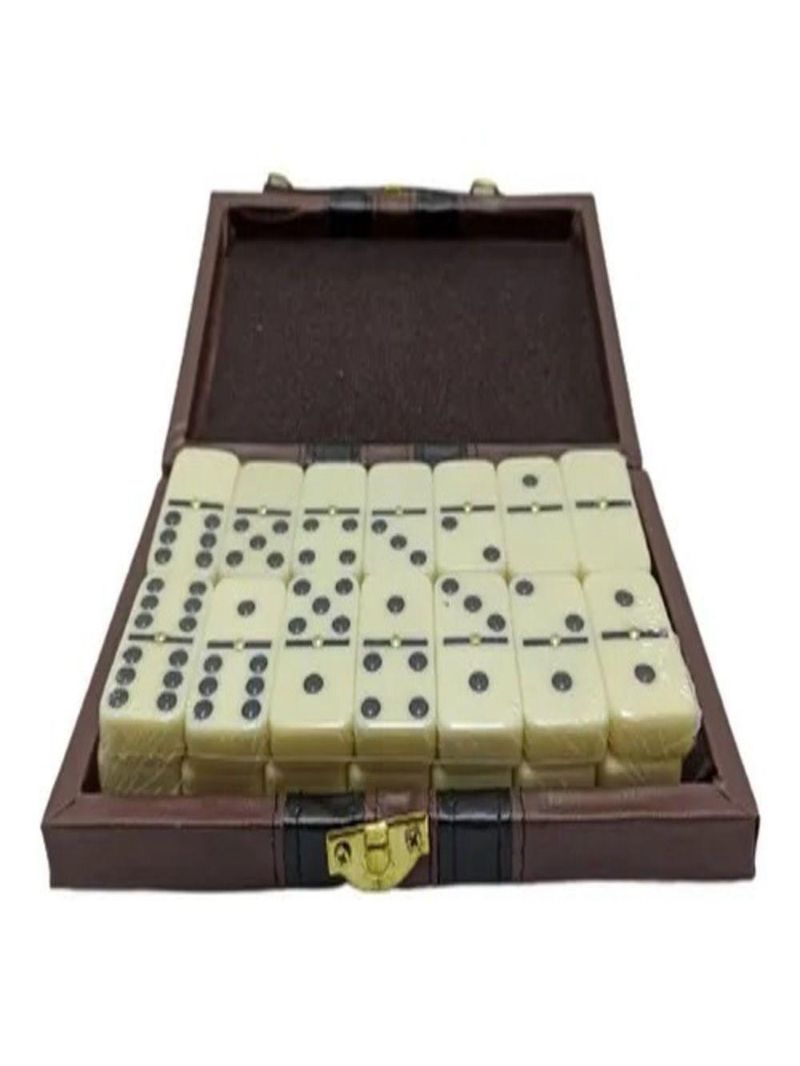 Domino Profissional 28 Pecas Osso Com Maleta Luxo Jogo Profissional Estojo Caixa Completo