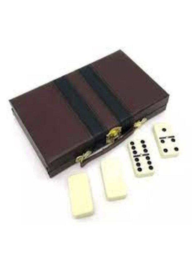 Domino Profissional 28 Pecas Osso Com Maleta Luxo Jogo Profissional Estojo Caixa Completo