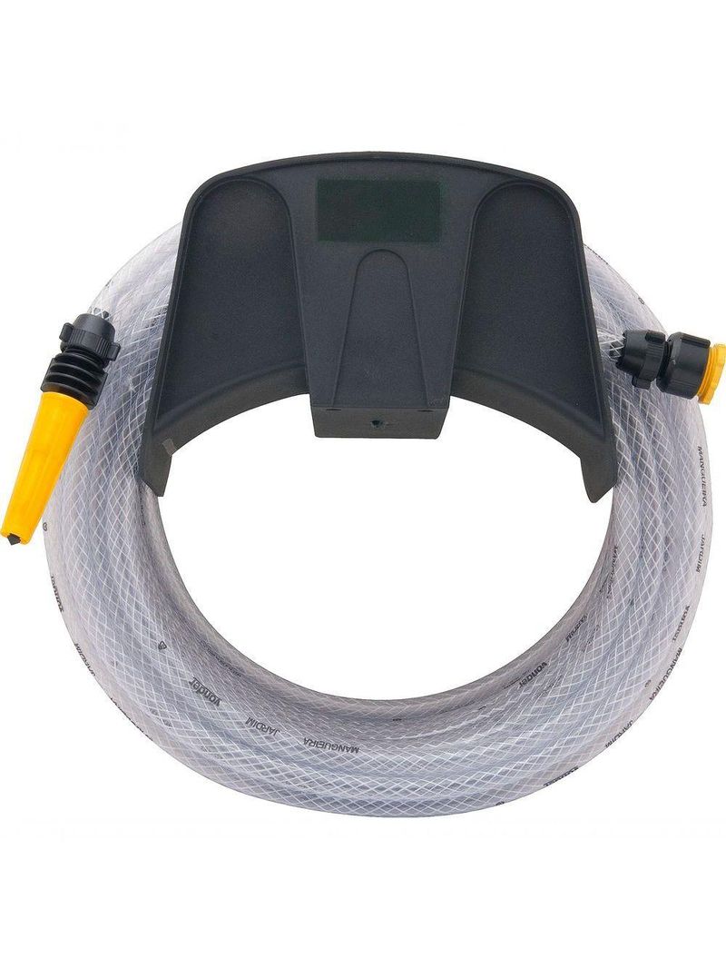 Mangueira Para Jardim 7-16 Transparente Trancada Suporte Co