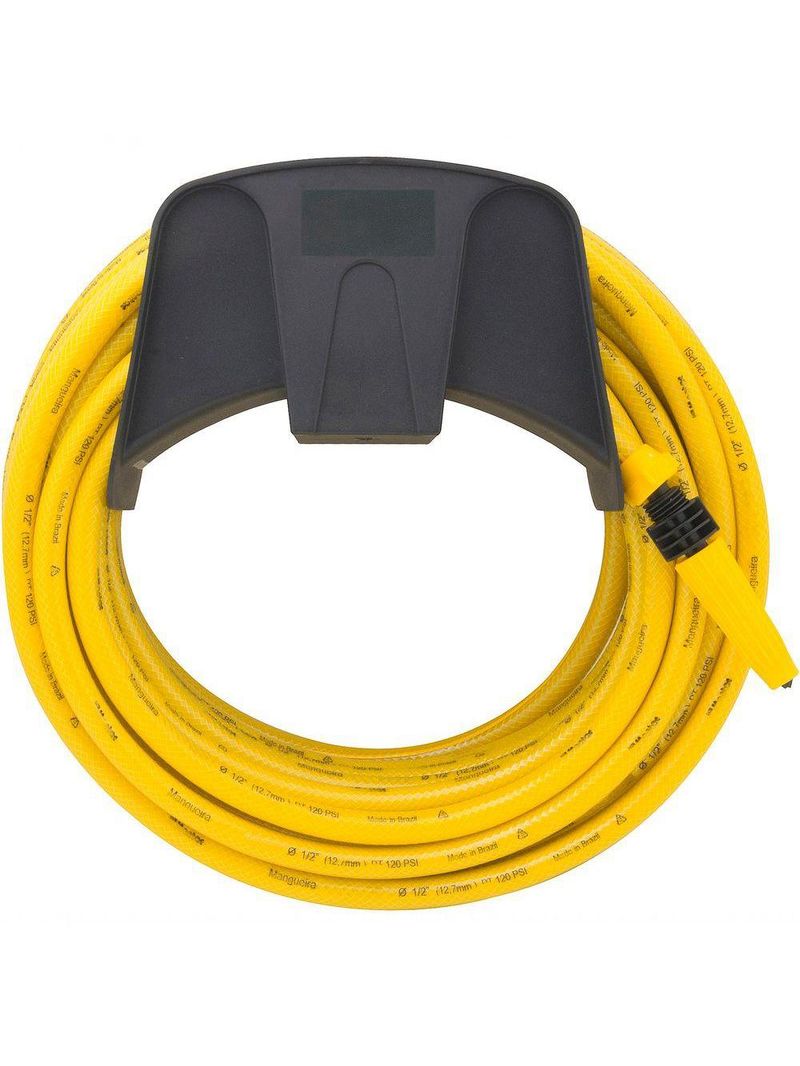 Mangueira Jardim 1-2 Amarela Super Flexível Suporte Vonder