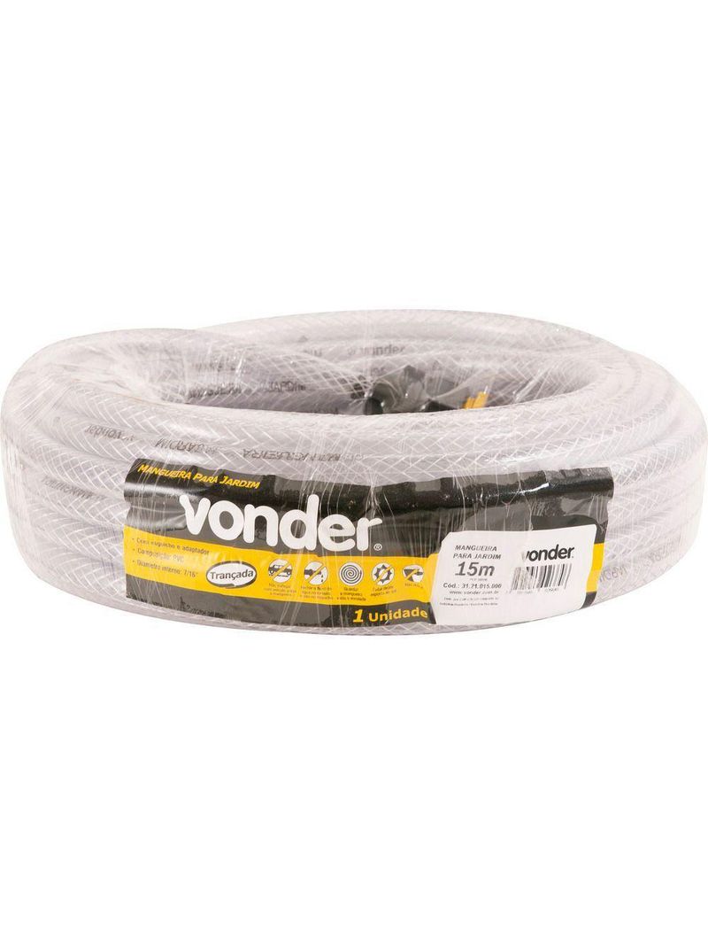 Mangueira Jardim 7-16 Transparente Trancada 15 Met Vonder