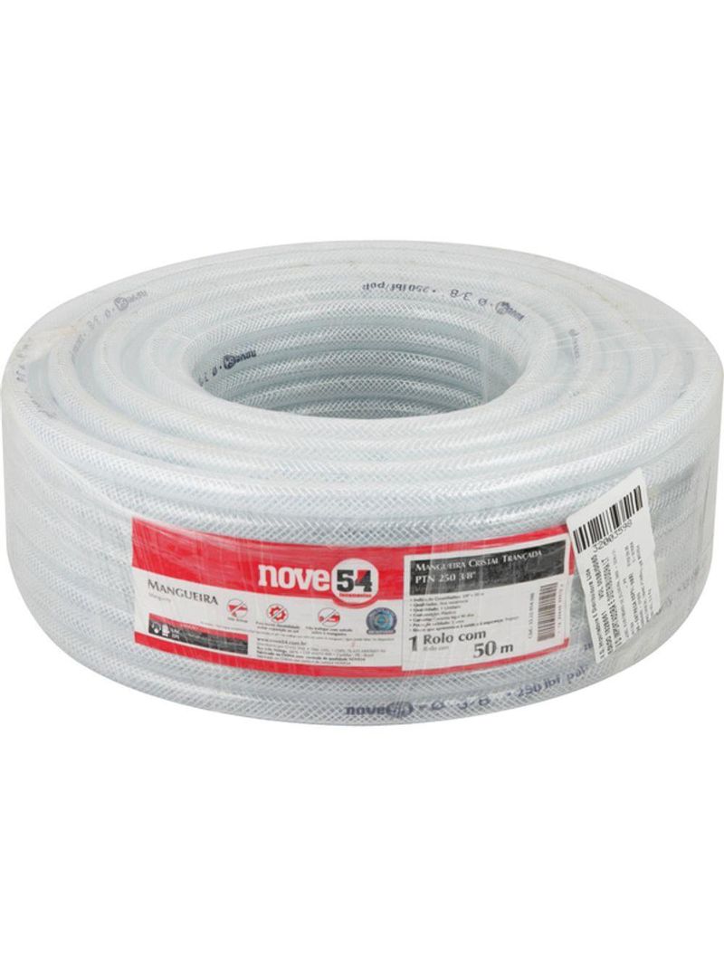 Mangueira Cristal Trançada 3-8 Ptn250(d) Com 50m Nove54