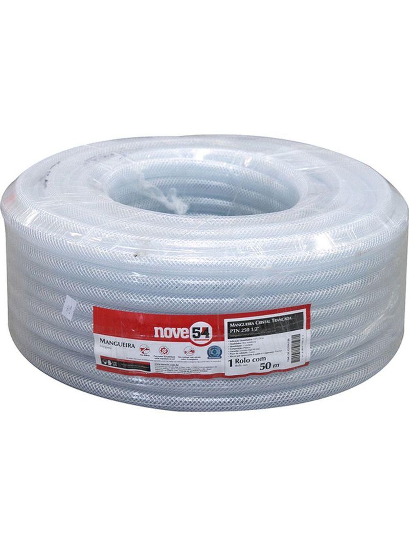 Mangueira Cristal Trançada 1-2 Ptn250(e) Com 50m Nove54