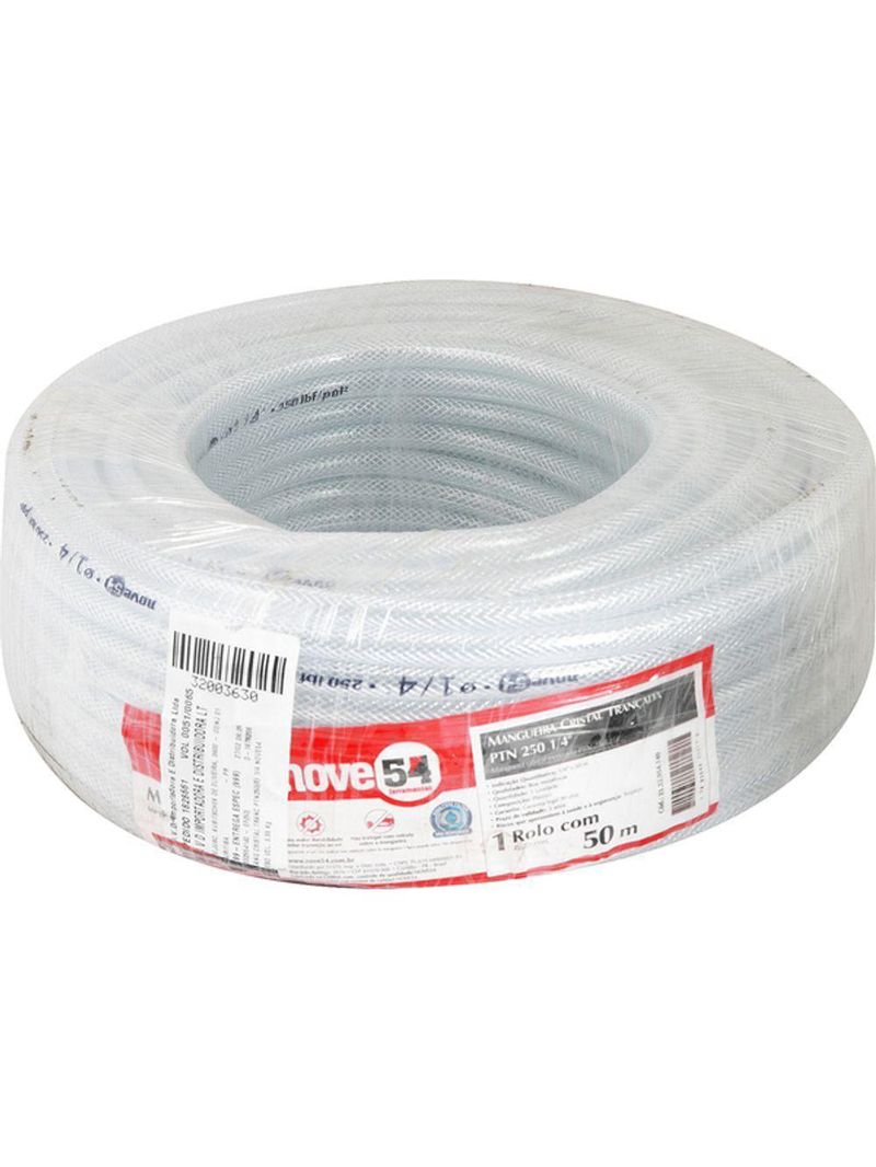 Mangueira Cristal Trançada 1-4 Ptn250(b) Com 50m Nove54