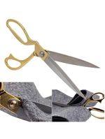 Tesoura Aço Inoxidável Alfaiate Costura Tecido Profissional Cor:dourado