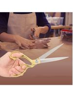 Tesoura Aço Inoxidável Alfaiate Costura Tecido Profissional Cor:dourado