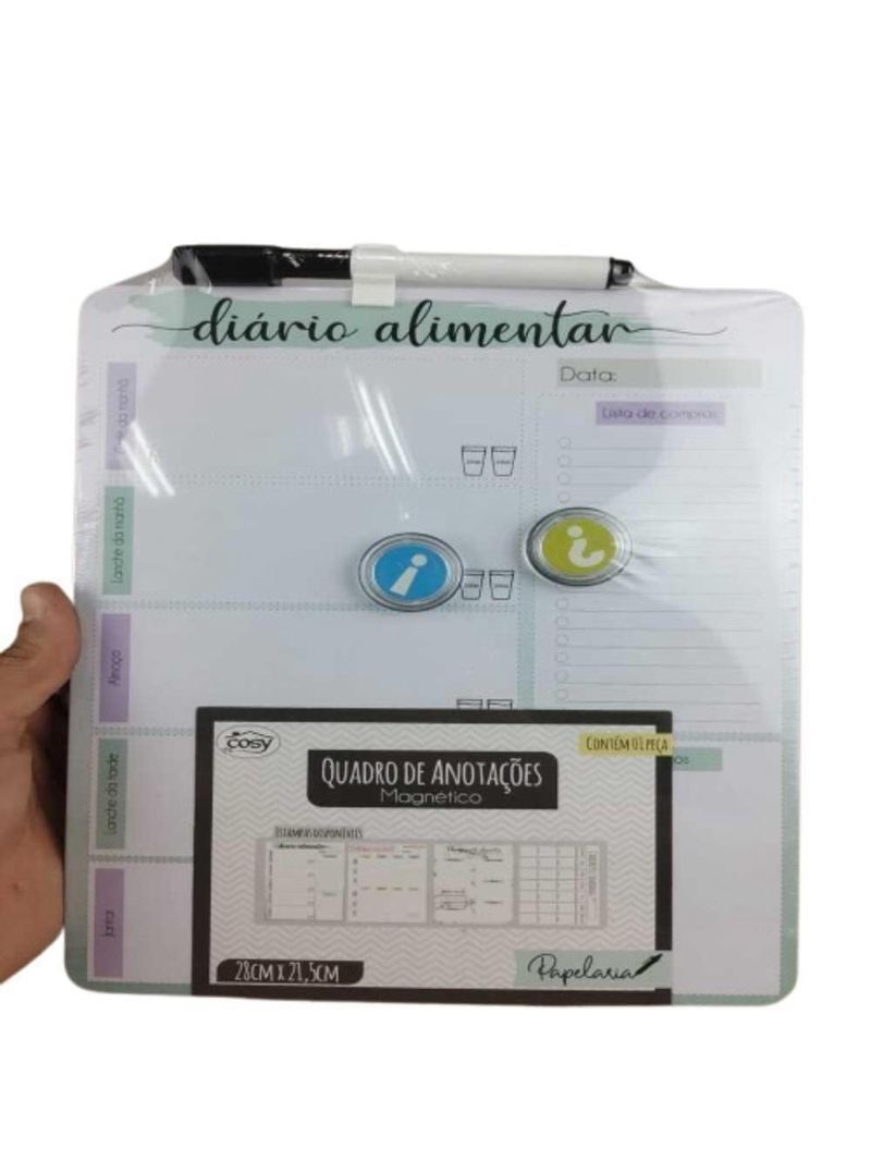 Cardapio Semanal Lousa Planejamento Alimentacao Magnetica Quadro Anotações Refeicao Com Imas E Caneta