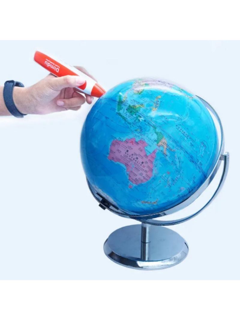 Globo Terrestre Giratorio Politico Mapa Mundi Grande 22cm Base Aluminio Escolar Estudo Decoracao De Mesa Vintage Luxo