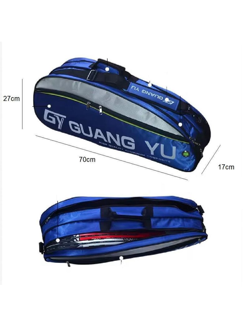 Raqueteira Bolsa Dupla Profissional Mochila Tenista Raquetes Tenis Beach Tennis Badminton Com Bolso E Alca Removivel