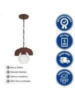 Pendente Muller Canga 1 Lâmpada Envelhecido 301e