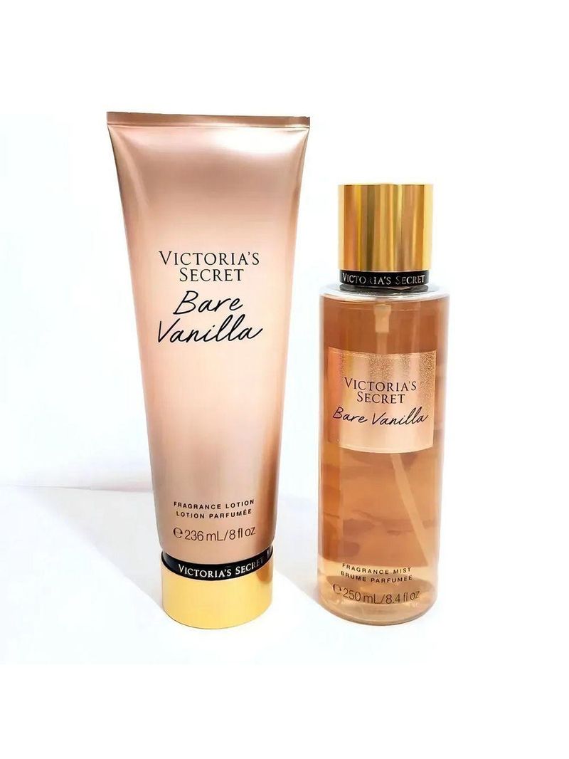 Victoria's Secret Bare Vanilla Body Splash 250ml + Loção Creme Corporal 236ml