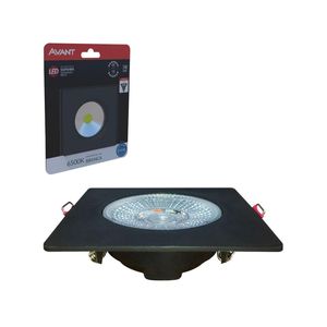 Spot Authentic Led Quadrado De Embutir Avant Branco Com Corpo Preto Fosco 5w 6500k - Cód 865050572