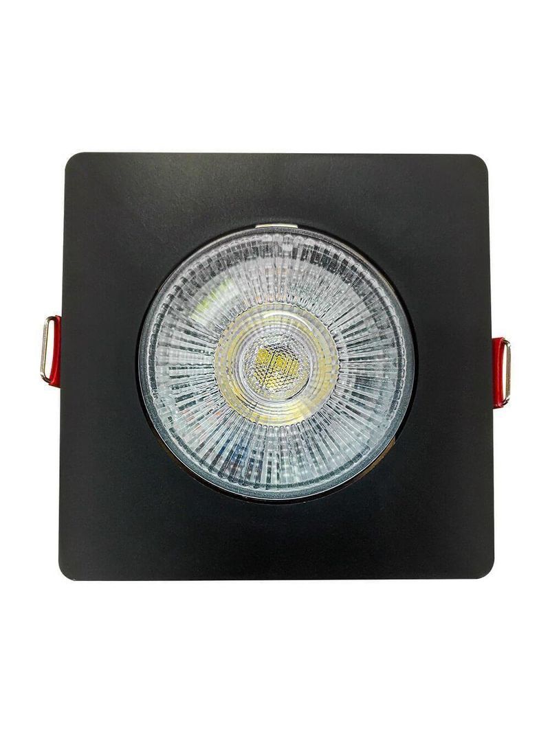 Spot Authentic Led Quadrado De Embutir Avant Branco Com Corpo Preto Fosco 5w 6500k - Cód 865050572