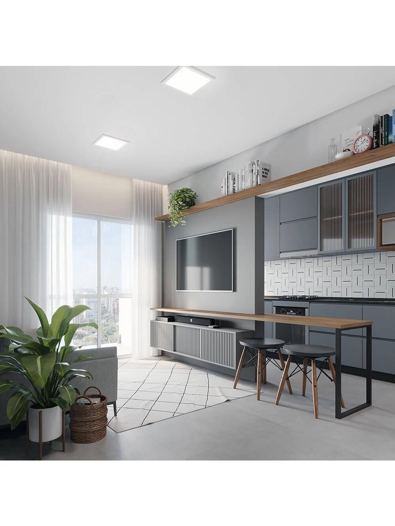 Painel Quadrado Led Branco Frio 30w 6500k Avant De Embutir Bivolt 40x40 - Cód 858321375