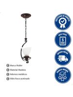 Lustre Muller Artis 1 Lâmpada Envelhecido 7031e