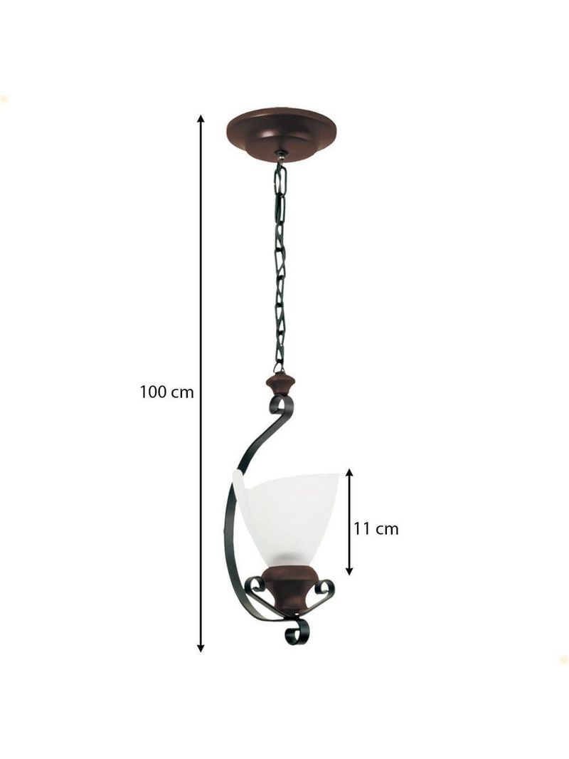 Lustre Muller Artis 1 Lâmpada Envelhecido 7031e