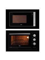 Kit Forno Elétrico 48l + Micro-ondas 25l Fischer Fit Line Embutir Preto 110V