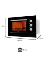 Kit Forno Elétrico 48l + Micro-ondas 25l Fischer Fit Line Embutir Preto 110V