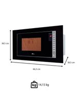 Kit Forno Elétrico 48l + Micro-ondas 25l Fischer Fit Line Embutir Preto 110V
