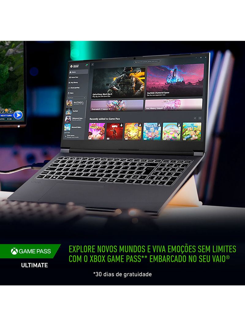 Notebook VAIO FH15 Intel® Core™ i7-13620H Windows 11 Home NVIDIA RTX 4050 32GB RAM 1TB SSD 15,6” Full HD WVA Wi-Fi 6