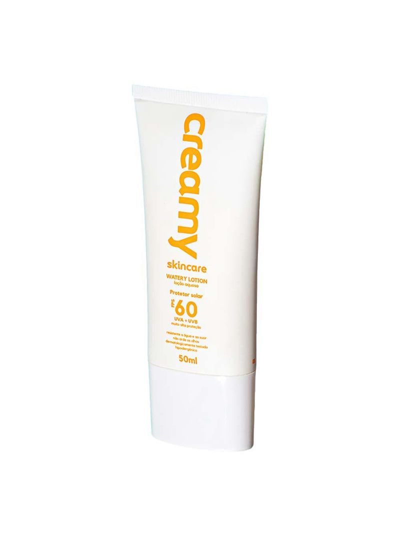 Protetor solar facial creamy - watery lotion fps60