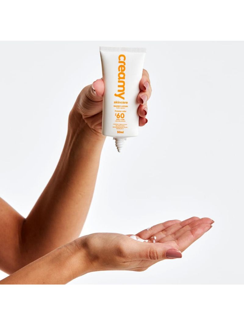 Protetor solar facial creamy - watery lotion fps60