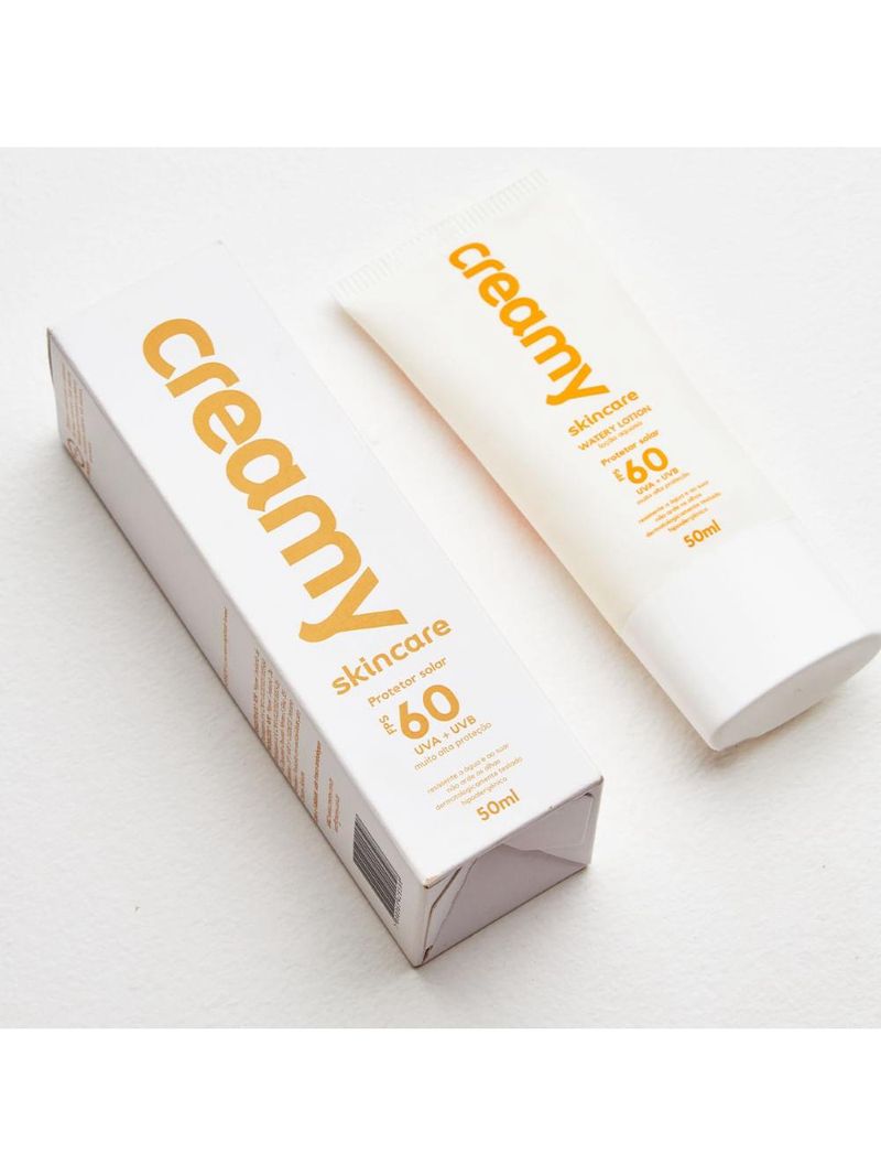 Protetor solar facial creamy - watery lotion fps60