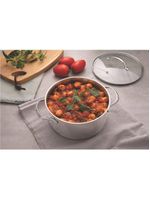 Jogo De Panelas Tramontina Una 3 Peças Em Aço Inox Com Fundo Triplo E Tampas De Vidro 65280070