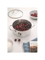 Jogo De Panelas Tramontina Una 3 Peças Em Aço Inox Com Fundo Triplo E Tampas De Vidro 65280070