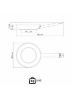 Frigideira Rasa Tramontina Em Inox Com Fundo Triplo Grafite 26cm 2,2l