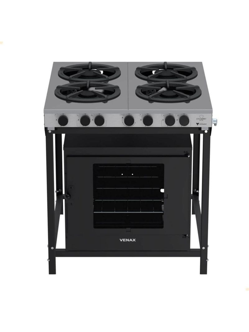 Fogão Industrial Venax Gás 4 Bocas Mesa Em Inox Ffi 430-2 Gourmet 16418