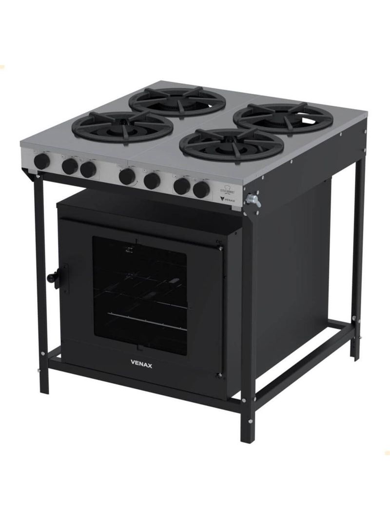Fogão Industrial Venax Gás 4 Bocas Mesa Em Inox Ffi 430-2 Gourmet 16418