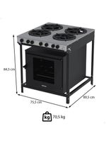 Fogão Industrial Venax Gás 4 Bocas Mesa Em Inox Ffi 430-2 Gourmet 16418