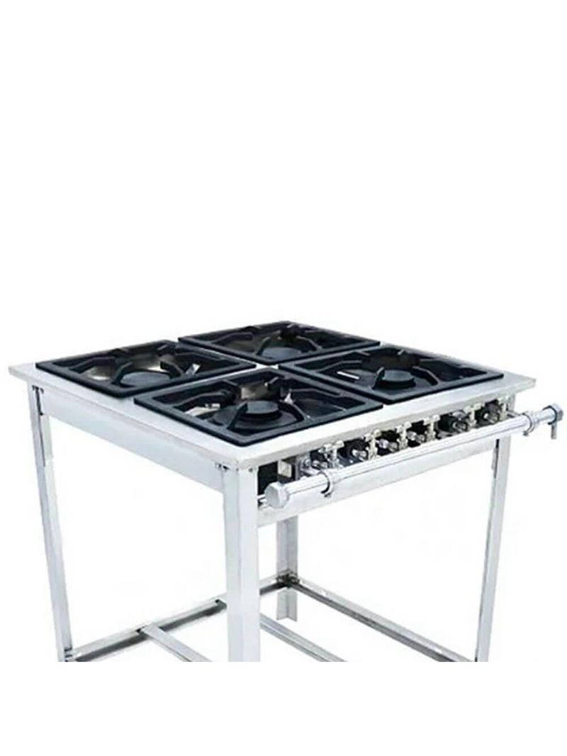 Fogão Industrial Venâncio 4 Bocas Baixa Pressão Extra Inox S-painel Ei4 15294