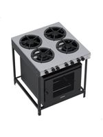 Fogão Industrial Venax Gás 4 Bocas Mesa Em Inox Ffi 430-2 Gourmet 16418