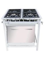 Fogão Industrial Venâncio A Gás Inox Extra 4 Bocas Com Forno Ei4d2f