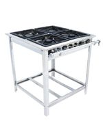Fogão Industrial Venâncio A Gás Inox Extra 4 Bocas Com Forno Ei4d2f