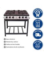 Fogão Industrial Venâncio A Gás Bravo 4 Bocas Cinza Esmaltado Br4b