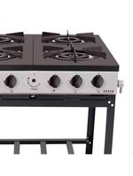 Fogão Industrial Venâncio A Gás Bravo 4 Bocas Cinza Esmaltado Br4b