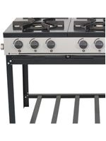 Fogão Industrial 6 Bocas Baixa Pressão Venâncio Linha Bravo Esmaltado Cinza Br6b