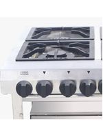 Fogão Industrial Venâncio A Gás Inox Extra 4 Bocas Com Forno Painel Ei4d2f