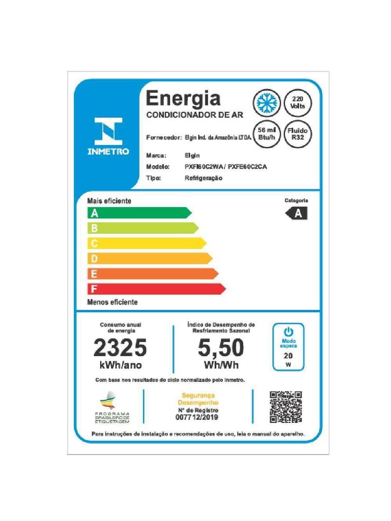 Ar Condicionado Split Piso Teto Elgin Wi-Fi Inverter 60000 BTUS Frio 220V PXFE60C2CA