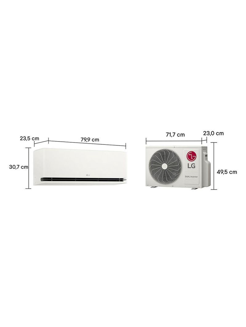 Ar Condicionado LG Dual Inverter AI Air 9000 BTUs Quente e Frio 220V S3-W090AKH0