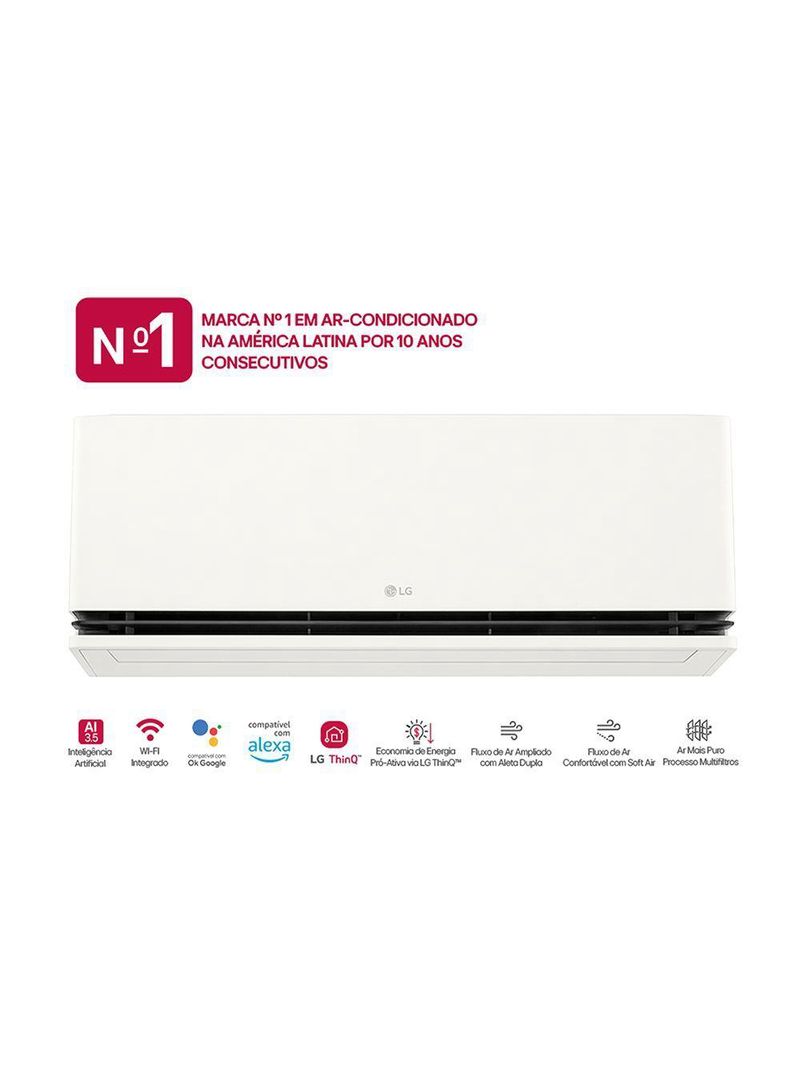 Ar Condicionado LG Dual Inverter AI Air 12000 BTUs Frio 220V S3-Q120AKH0